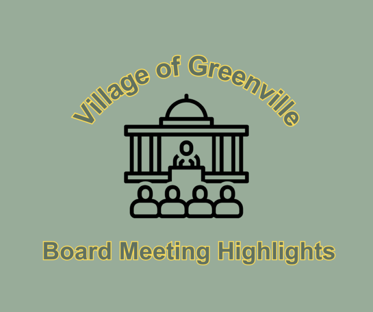 Village of Greenville Board Meeting Highlights